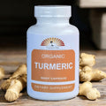 Organic Turmeric Root Powder and Peppercorn Capsules - 240