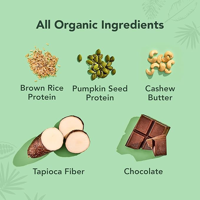 ALOHA Organic Plant-Based Protein Bars | Chocolate Fudge Brownie | Vegan Gluten-Free Paleo Low-Carb Non-GMO Soy-Free 12 Count