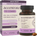 Accentrate110 - Focus Supplement - Methylated Vitamin B Complex with Omega 3 Fatty Acid Supplement - L-Methylfolate Vitamin B12 P-5-P Riboflavin VIT D – 60 Softgels (1 Month Supply)