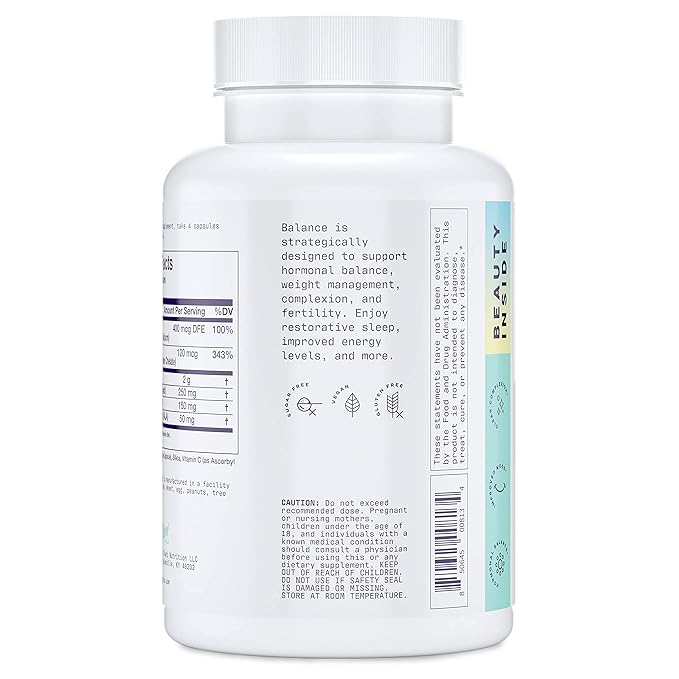 Alani Nu Hormonal Balance Weight Management Support Skin Complexion Support 120 Capsules