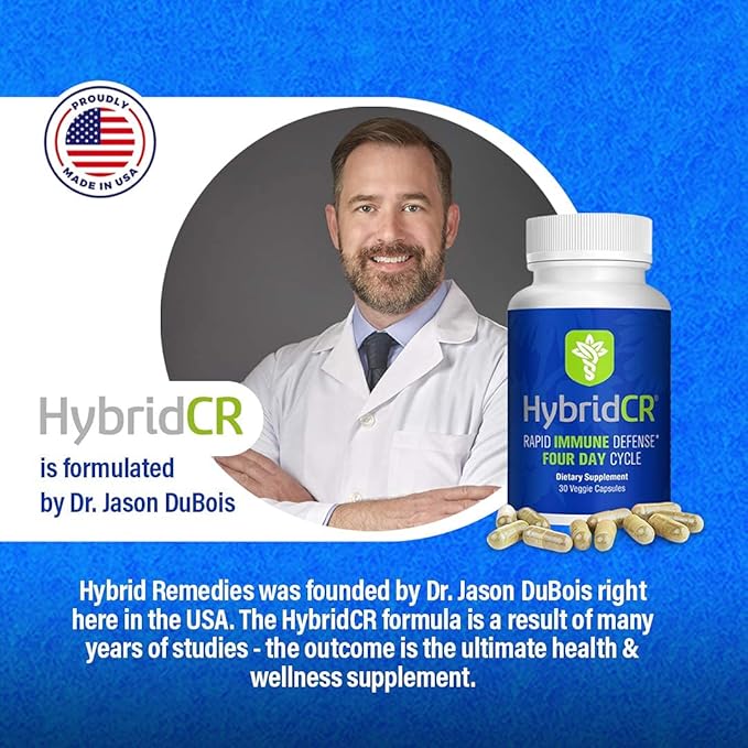 HybridCR Rapid Immunity Supplement | Zinc Echinacea Andrographis Ginseng Selenium Gluten-Free &amp Non-GMO | 5-in-1 Immune Support Supplement | Pharmacist Formulated 1 Month Supply (30 Veggie Ca