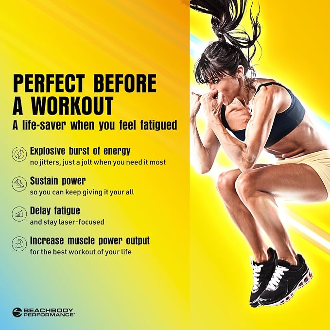 BODi Energize Pre Workout Powder - Beta-Alanine Quercetin &amp Low-Dose Caffeine Formula for Enhanced Energy &amp Focus Increase Energy &amp Endurance Supplement Lemon Flavored 40 Servings (Pac