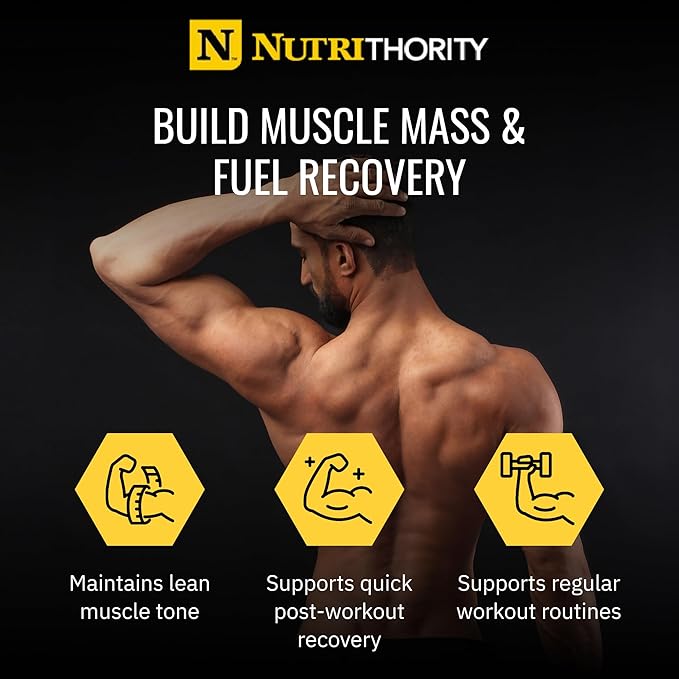 Nutrithority - Isothority Isolated Whey Protein Powder with Ultra-Absorbable Protein and BCAAs to Build Muscle and Accelerate Recovery Keto Friendly Low Carbs Gluten Free (Chocolate Peanut Butter)