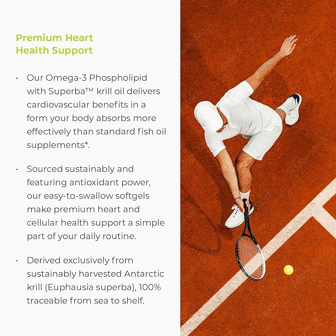 Endur Omega-3 Phospholipid (100% Pure Krill Oil) Heart Health Supplement Formulated for Optimal Absorption Gluten Free 500mg (180 Softgels)