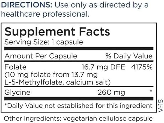 Metabolic Maintenance L-Methylfolate 10 mg - Supports a Healthy Mindset - Active Folate for Methylation Support &amp Biochemical Reactions - Highly Bioavailable - 90 Servings - 90 Capsules