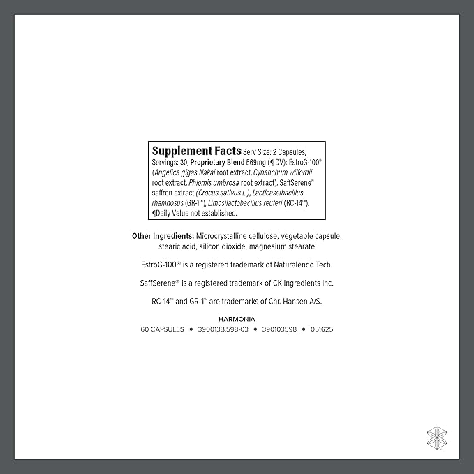 Isagenix Harmonia - Hormone-Free Multi-Sympton Menopause Support - 60 Capsules - 30 Servings