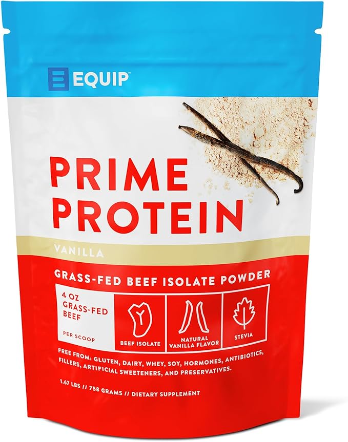 Equip Foods Prime Protein Powder Vanilla &amp Prime Protein Powder Salted Caramel