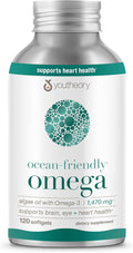 Youtheory Ocean-Friendly Omega - Vegan Algae Omega 3 Softgel - with EPA &amp DHA - Heart Eye &amp Brain Health - Recyclable Aluminum Container - Gluten Soy &amp Dairy Free - 120 Softgels
