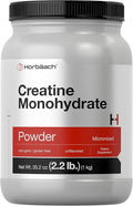 Horbäach Creatine Monohydrate Powder | 2.2lbs (35.2 oz) | Micronized and Unflavored | Vegetarian Non-GMO and Gluten Free Supplement