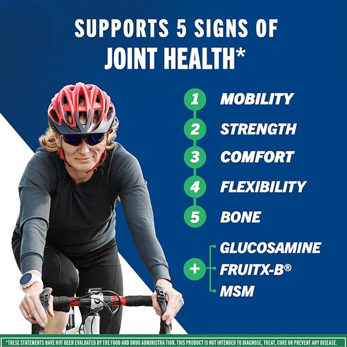 Move Free Advanced Glucosamine Chondroitin MSM Joint Support Supplement Supports Mobility Comfort Strength Flexibility &amp Bone 120 Tablets/40 Servings (8 Pack)