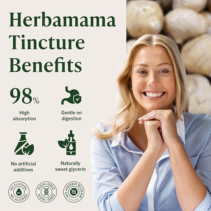 HERBAMAMA Ashwagandha Maca Drops - Vegan Mood Support &amp Overall Well-Being with Ashwagandha and Maca Root Extract Tincture - Non-GMO Alcohol &amp Sugar-Free Women &amp Men Support Supplement 2