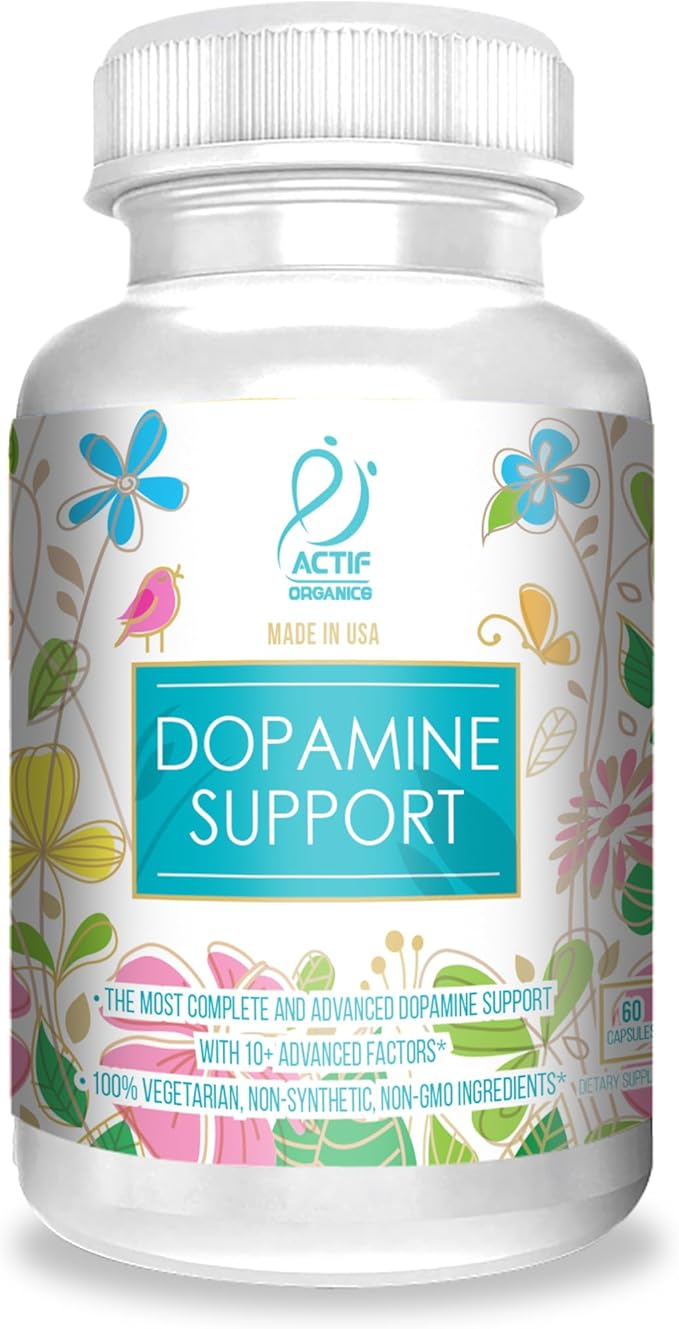 ACTIF Dopamine Boost with 10+ Advanced Factors for Energy and Motivation Support – Non GMO Made in USA 60 Count