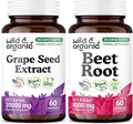 Wild &amp Organic Grape Seed Extract 60 Capsules &amp Beet Root 60 Capsules