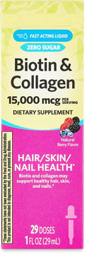 SEDLAV Biotin &amp Collagen Liquid 1 fl oz 15000 Mcg Natural Berry Flavor Sticker