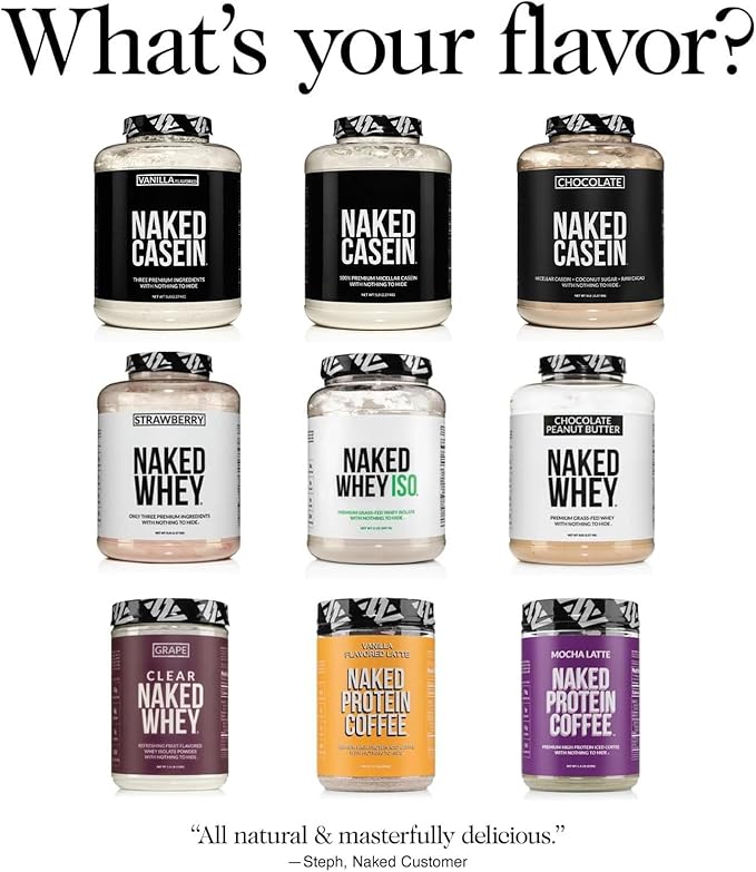 NAKED Grass Fed Protein Bundle: 5LB Unflavored Whey and 5LB Unflavored Casein