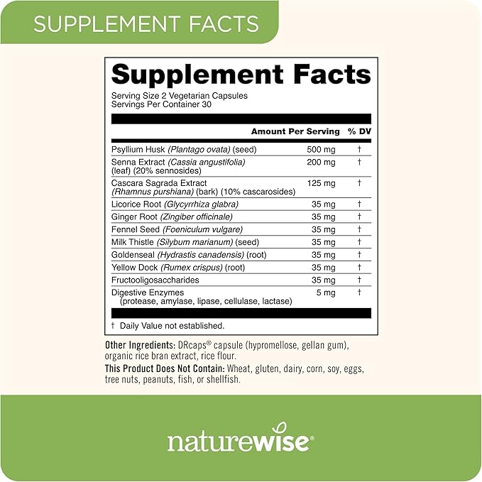 NatureWise Total Colon Care Fiber Cleanse and Omega 3 Fish Oil Capsules [60 Count Each]