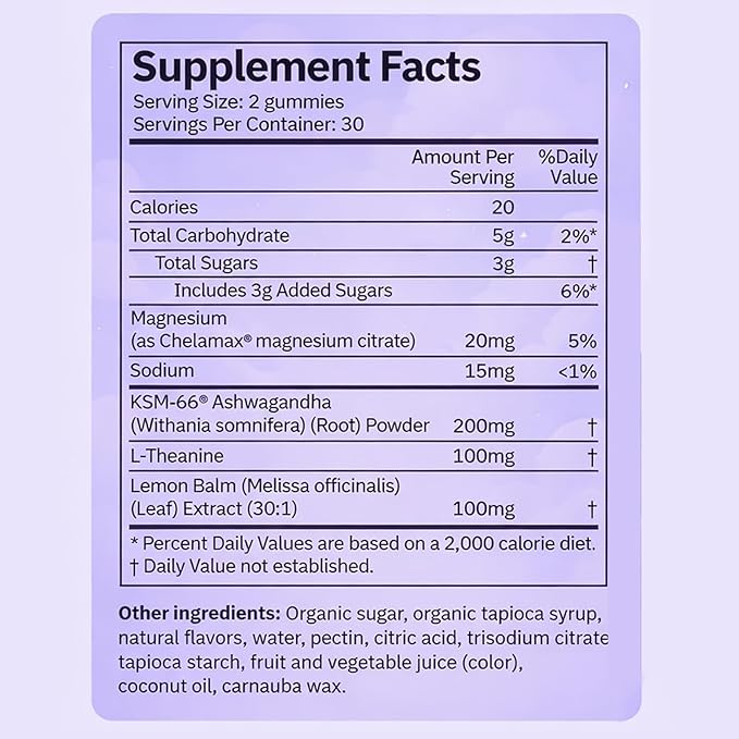 IRMI Calming Sleep Gummies with Ashwagandha Magnesium L-Theanine &amp Lemon Balm 60 Gummies