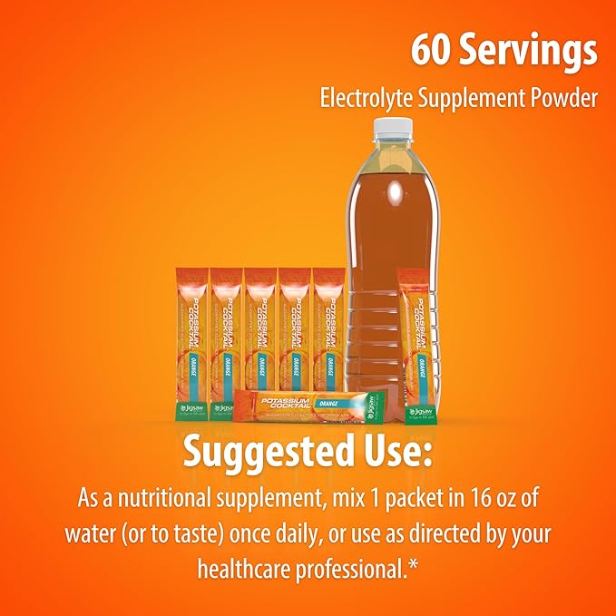 Jigsaw Health Bundle | MagSRT 240 Tablets and Potassium Cocktail (Orange) 60 Servings (Packets)
