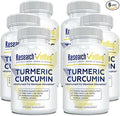 Research Verified Turmeric Curcumin Supplement with Black Pepper (BioPerine) - High Potency Curcumin -Antioxidant Joints &amp Daily Wellness - 60 Vegan Turmeric Capsules - Made in USA - 6 Month Supp