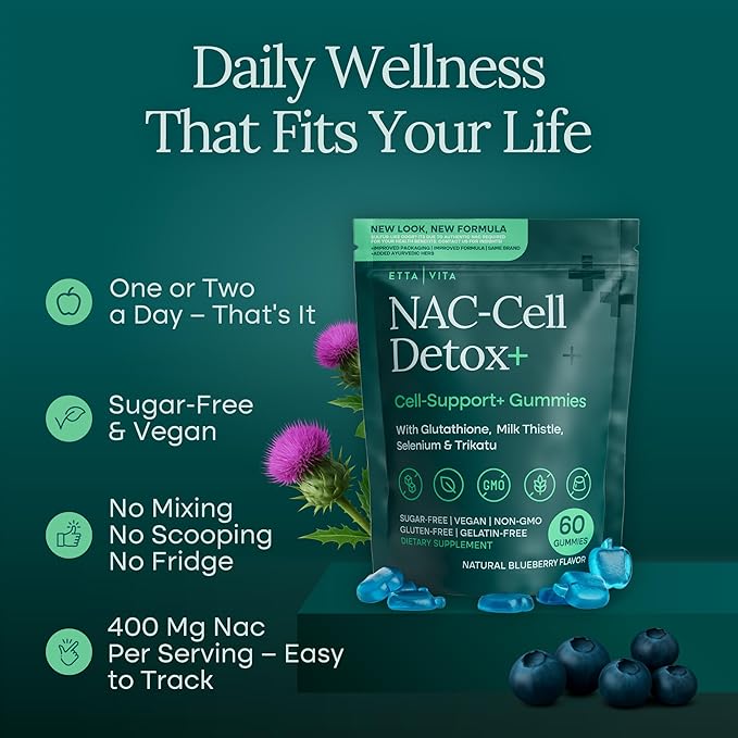 Sugar-Free NAC Gummies N Acetyl Cysteine Supplement with Milk Thistle Glutathione &amp Selenium NAC Supplement for Energy Respiratory Health Liver Detox &amp Cleanse Kidney Antioxidant Suppo