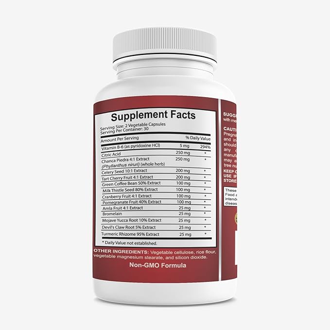 Generic Chanca Piedra - URIC Acid Complex - antioxidant Complex Water Away Pills Pomegranate Turmeric antioxidant Pills Milk Thistle Supplement Supports Healthy uric Acid Level - 2