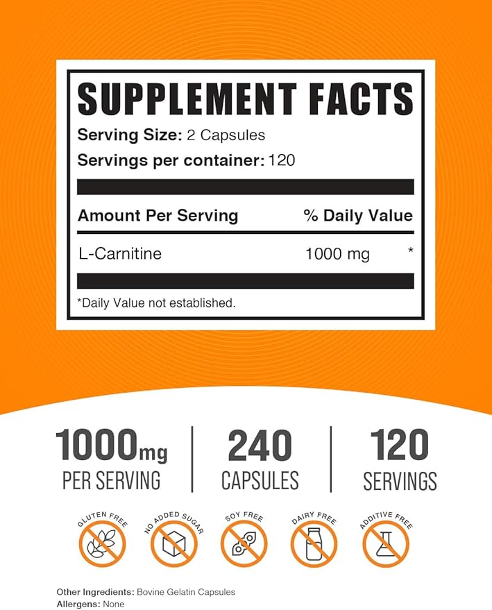 BulkSupplements CLA 2000mg Softgels + L-Carnitine Capsules Bundle