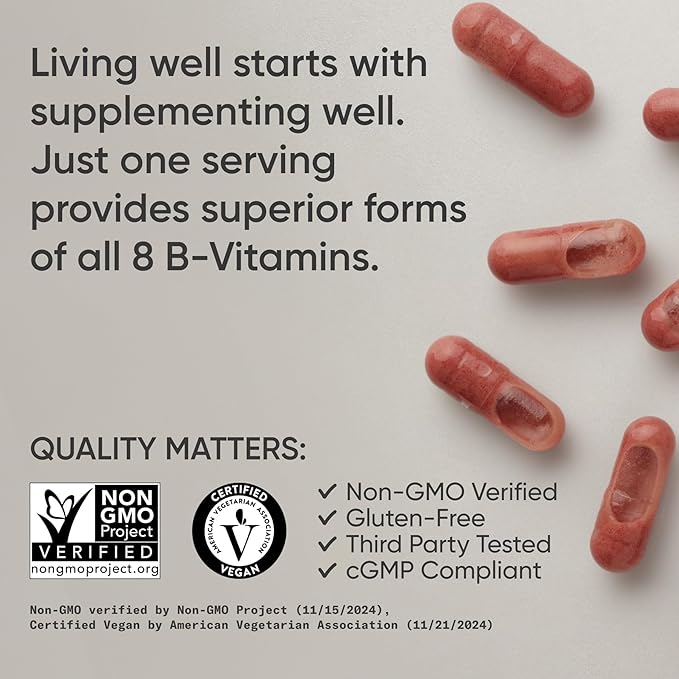 Sports Research Vitamin B-Complex - Full Spectrum of B Vitamins - 90 Liquid Veggie Capsules