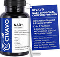 NAD+ Supplement for Men 1000mg Liposomal NAD+ with Resveratrol CoQ10 L-Citrulline &amp Maca Root – Cellular Energy Healthy Aging SupportAntioxidantNitric Oxide Prostate Health for Men – 60 Caps