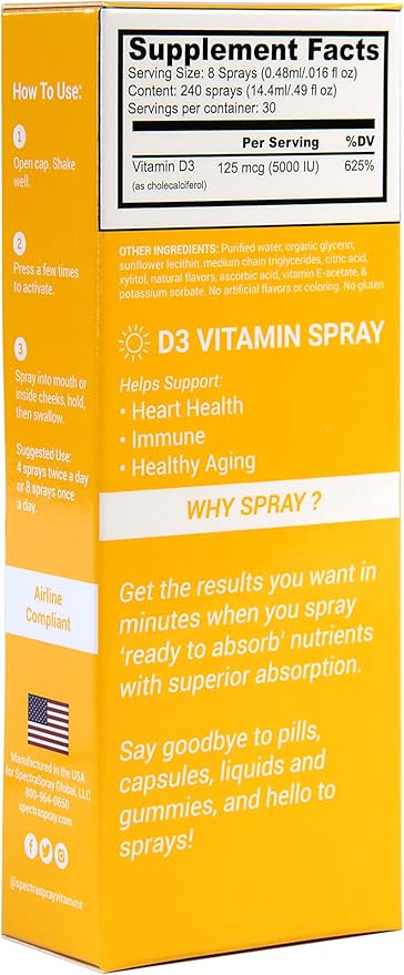 Spectraspray Sleep &amp D3 Duo – Melatonin-Free Sleep Spray &amp Vitamin D3 Oral Spray