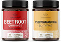 HERBAMAMA Beet Root and Ashwagandha Kit - Bundle of 12000 mg Beet Root with Black Pepper &amp 2000 mg Ashwagandha Root Gummies - Vegan Gelatin-Free Non-GMO