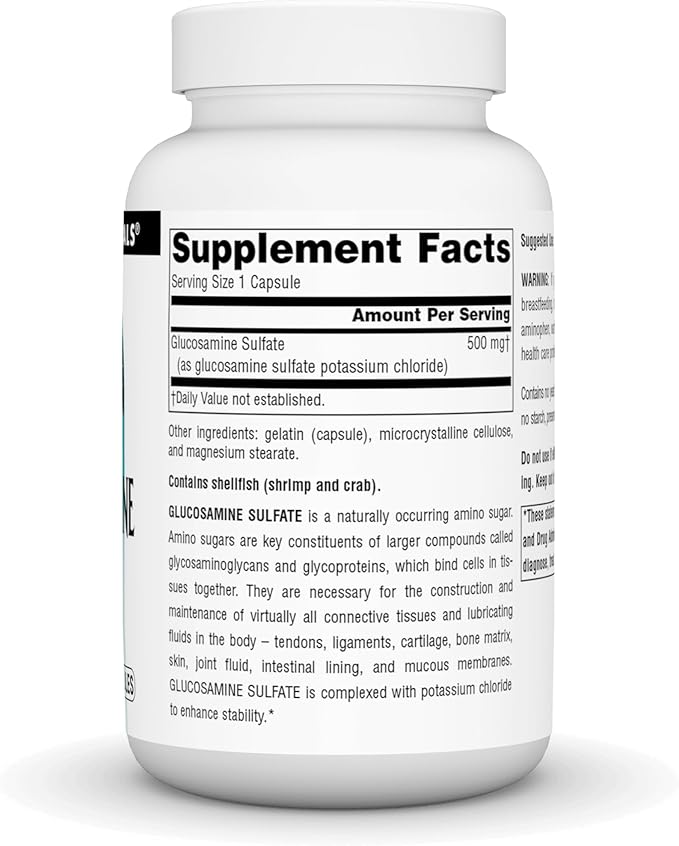 Source Naturals Glucosamine Sulfate Sodium-Free for Joint Support 500 mg - 120 Capsules