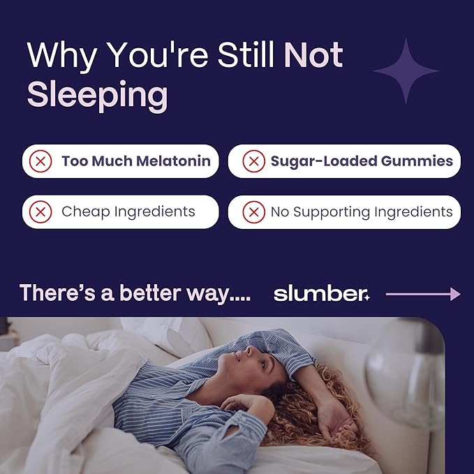 Slumber Rest &amp Renew Sleep Gummies Vegan Sleep Aid With Organic Passion Flower Chamomile &amp Pure Reishi Mushroom to Support Relaxation Before Bed Plant Based Low Sugar Strawberry Flavor