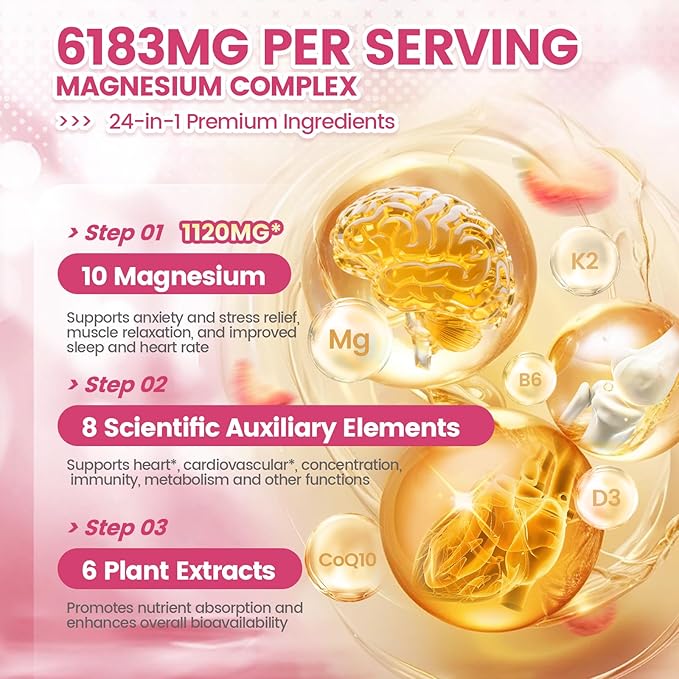 1000mg Magnesium Complex 24-in-1 Vitamin B Complex Gummies 24-in-1 Magnesium Gummies