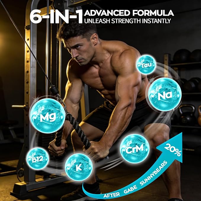 Creatine Gummies NSF Certified 5g Creatine Monohydrate per Serving with Taurine &amp B12 Blueberry Flavor 120 Count for Men &amp Women