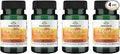 Swanson Folate 5-Methyltetrahydrofolic Acid - High Potency Bioactive Form 800 mcg Dfe 30 Veg Caps (4 Pack)