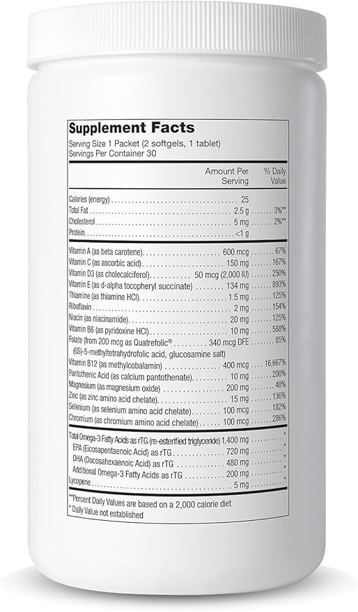 Cooper Complete - Healthy Body Pack - Daily Vitamin Pack with Multivitamin &amp Omega-3 Fish Oil - 30 Day Supply Pack of 1