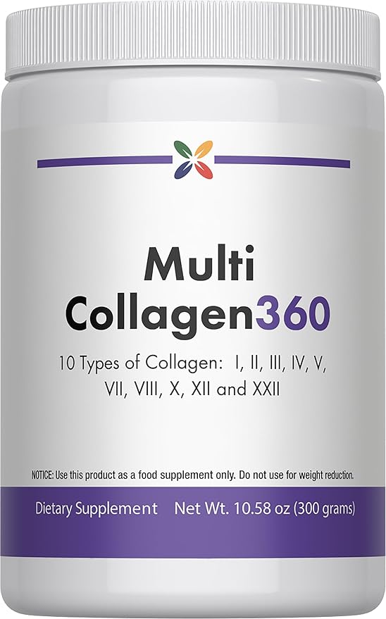 Stop Aging Now - Multi Collagen Peptides Powder - Types i ii iii v x Unflavored - 10.58oz