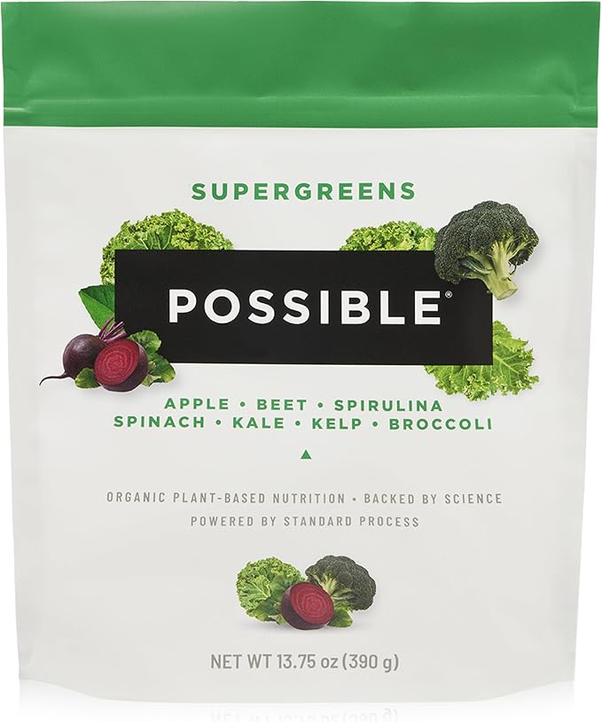 SuperGreens - Potent Superfoods Blend - Plant-Based Antioxidant Support - Greens Powder Supplement &amp Drink Mix - Non-GMO Vegan &amp Gluten-Free - SuperGreens (30 Servings)