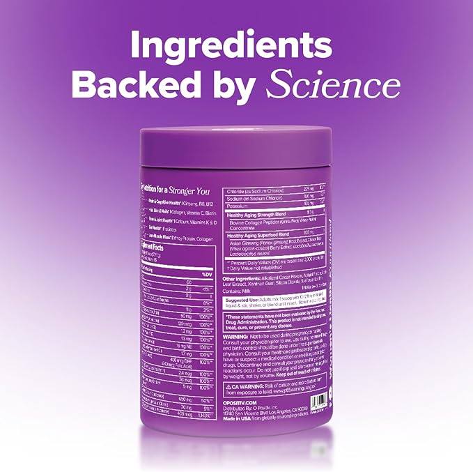 MENO Healthy Aging Collagen &amp Protein Powder – Support Joint &amp Bone Health Lean Muscle Mass Cognition Skin &amp Hair Health – Whey Protein &amp Collagen – Chocolate Brownie Flavor - 15 Se