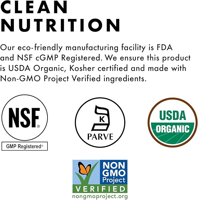 BlueBonnet Nutrition Organic Plant Protein Powder 24g Plant Based Protein Zero Sugar 8g Prebiotic Fiber USDA Organic Non-GMO Kosher Gluten-Free Soy-Free Vegan Chocolate Flavor 19 Servings
