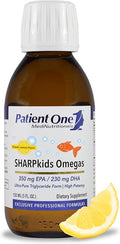 Patient One SHARPkids Omegas Liquid | Supplement to Support Heart Brain and Joint Health* | High-Potency Omega-3 Fish Oil | Lemon Flavor | 5 fl oz