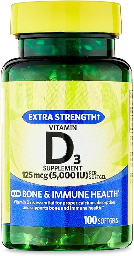 SEDLAV Vitamin D3 Softgels 5000 IU 100 Count + Sticker High Potency Nutrient Supplement Designed for Daily Use