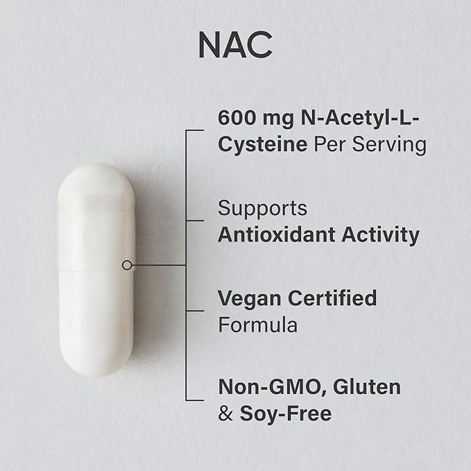 Sports Research® Antioxidant Support Pack - N-Acetyl L-Cysteine (NAC) 600mg CoQ10 100mg Enhanced w/Coconut Oil &amp Bioperine and Vegan Vitamin D3 5000iu &amp Mk7 Vitamin K2