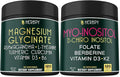 Bundle 6in1 Magnesium Glycinate Ashwagandha 120 Count &amp 6in1 Myo-inositol &amp D-Chiro Inositol Supplement for Women 120 Count - Restful Night Relaxation Heart &amp Overall Health