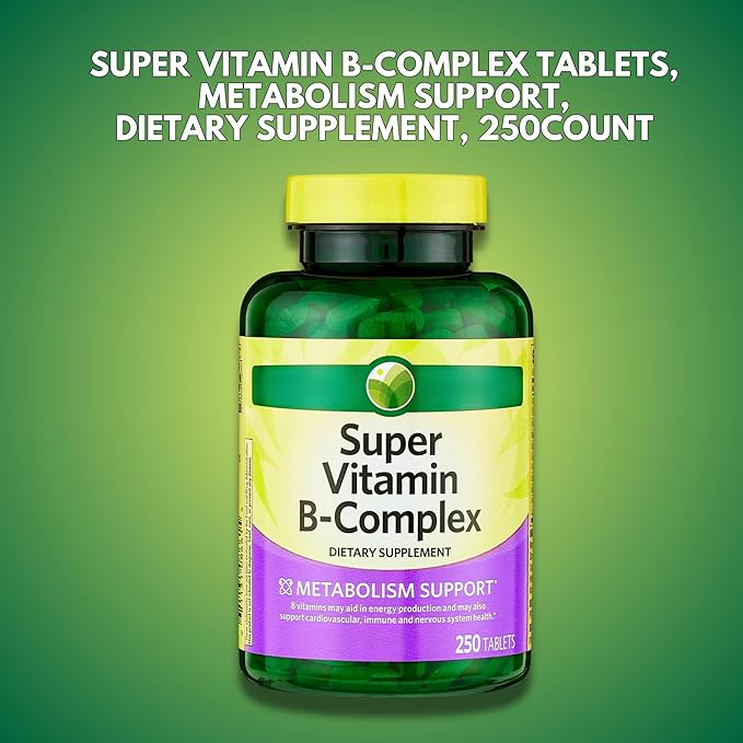 KP+ Super Vitamin B-Complex | Energy Support | 250 Tablets | Non-GMO | Gluten Free | Pack of 2