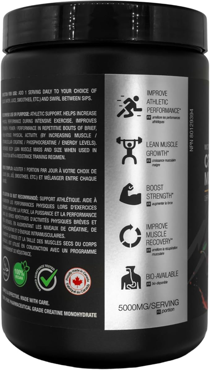 Micronized Creatine Monohydrate by NevaSet 3-Month Supply of 5000mg Creatine supplement for muscle growth increased strength enhanced energy improved athletic performance cognitive health. Cherry