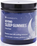 Youngevity Beyond Sleep Gummies – Plant-Derived Melatonin GABA L-Tryptophan Chamomile – Supports Restful Sleep and Relaxation – Tart Cherry Flavor – 60 Vegan Sugar-Free Gummies
