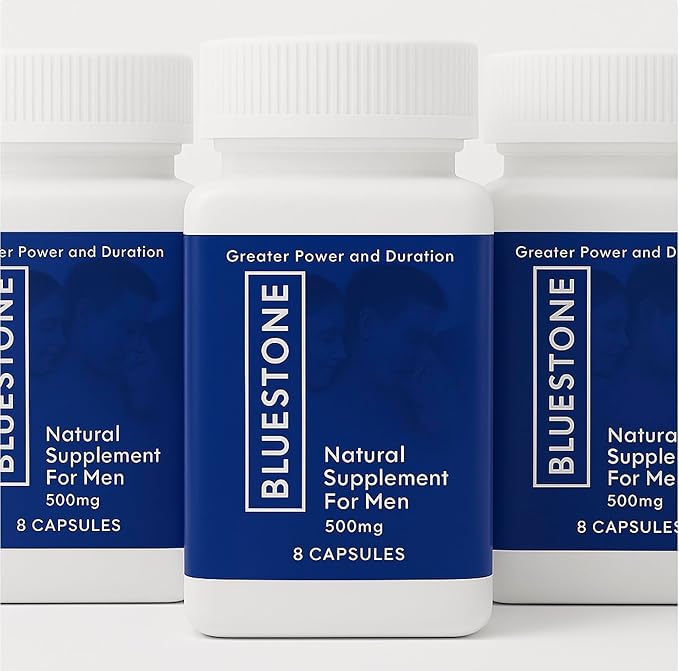Generic Bluestone Capsulas Frasco de 8 capsulas para energia y Vigor Ingredientes Naturales Pack 1