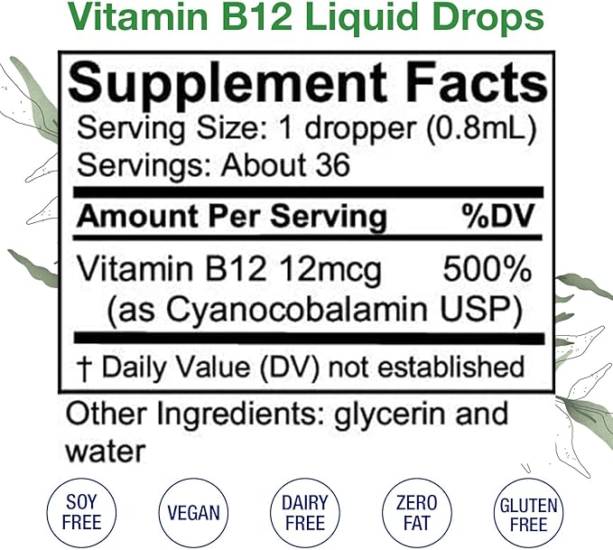 HoneyCombs Liquid Drops 1oz Each Save 10% - B12 Liquid Cyanocobalamin + Vitamin B1 (Thiamine) Drops + Vitamin B6 (Pyridoxine)