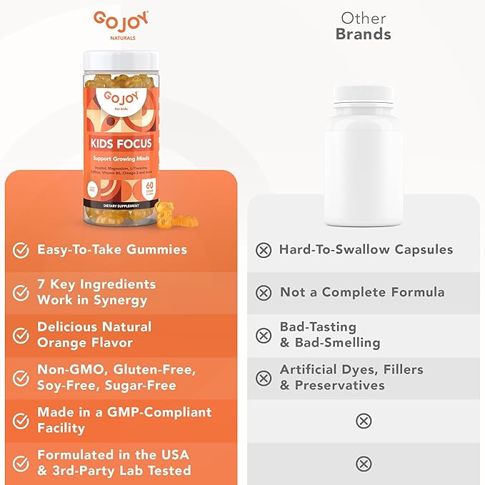 Kids Omega 3 DHA and 7 in 1 Kids Focus Gummies Bundle - Extra Support for Children